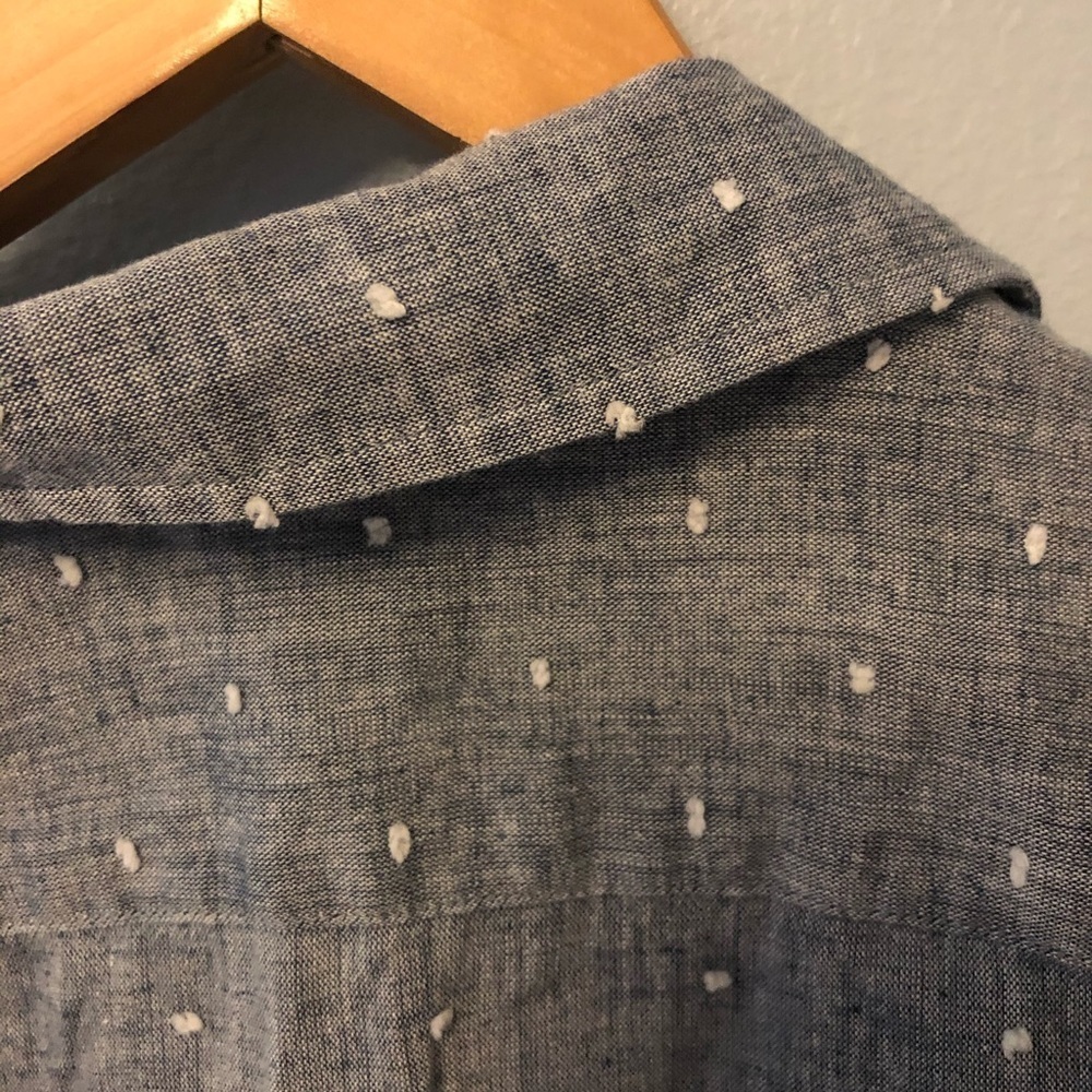 Fossil Chambray Button Down Size Xs - image 8